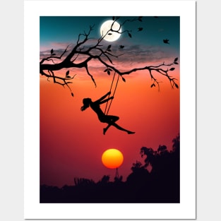 Sunset Swing Posters and Art